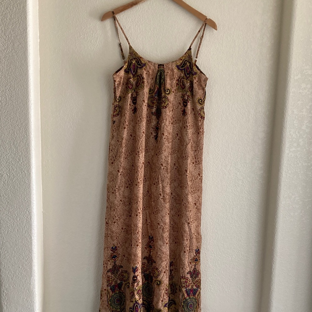 Elegant Paisley Print Maxi Dress Size S
